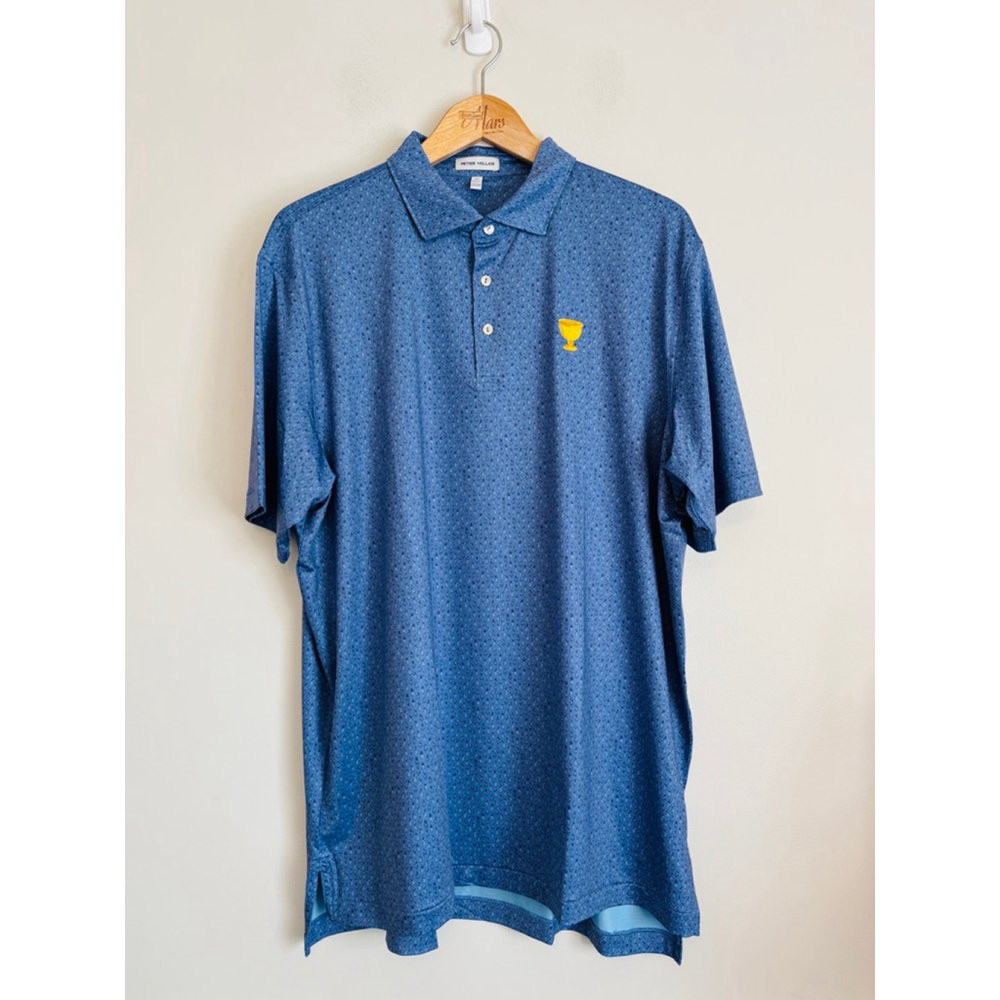 Peter Millar Men's Blue Pineapple Print Golf Polo XL